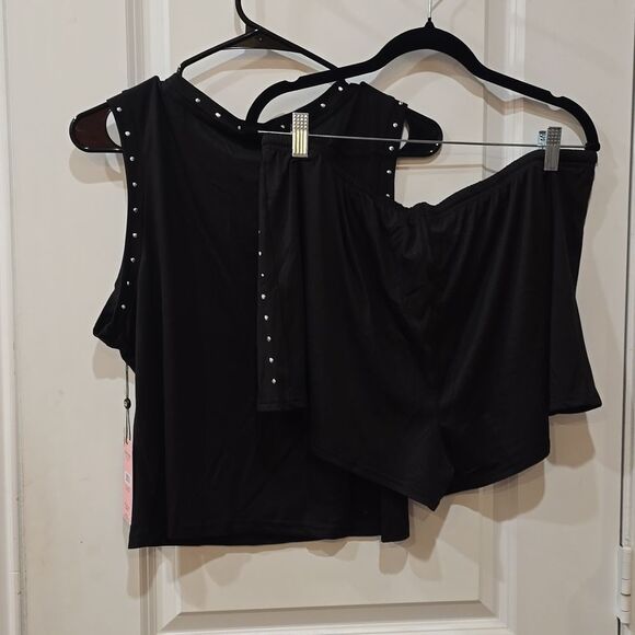 Juicy Couture Studded Rhinestone Logo Tank & Short PJ Set - Picture 6 of 7